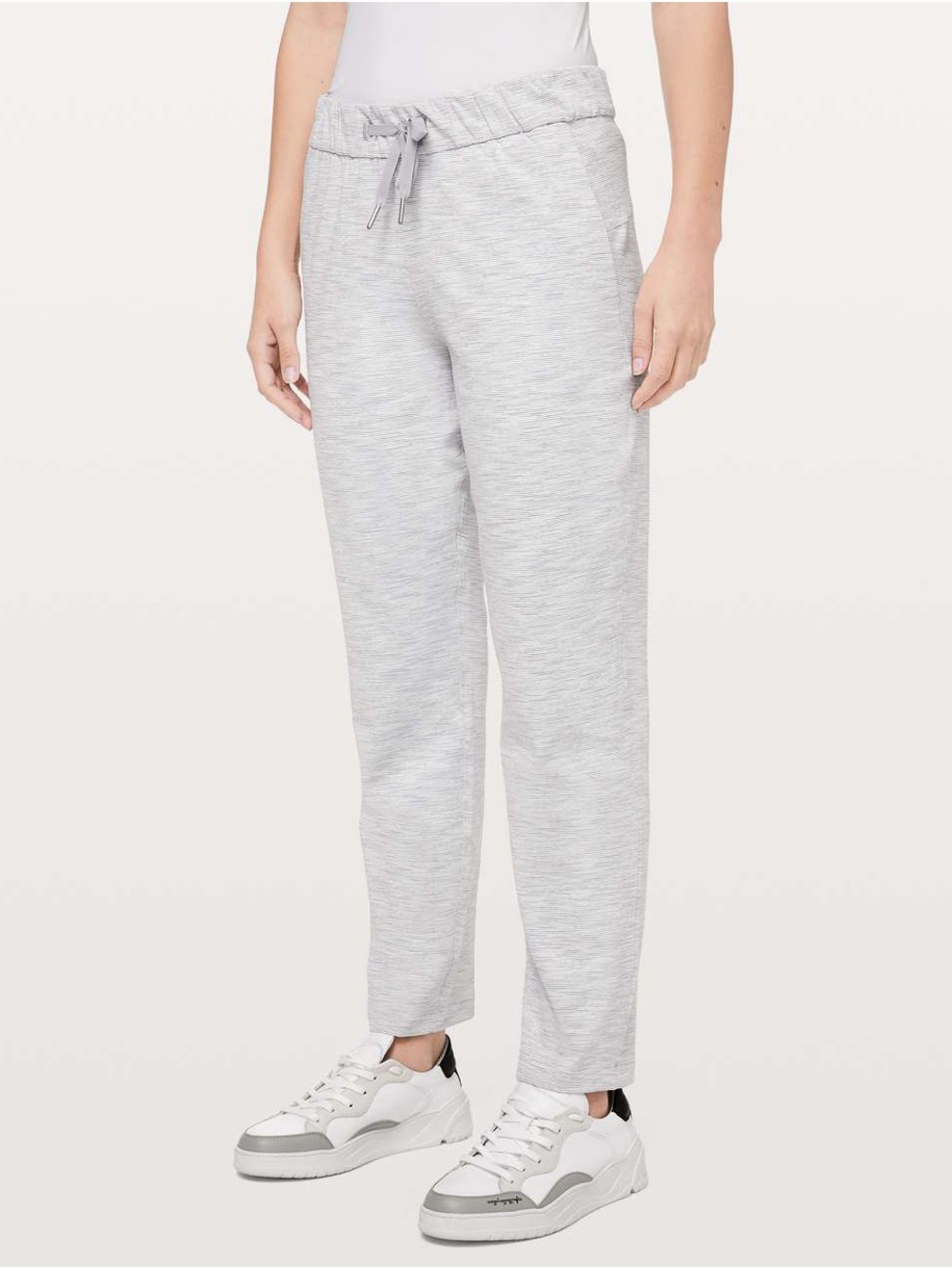 Lululemon On The Fly Jogger Pants Gray Space Dye Size 14